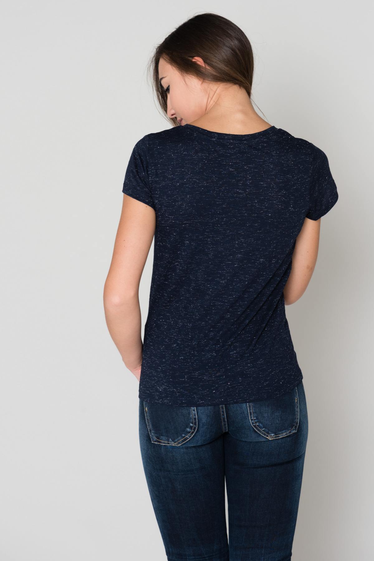  Navy blue glitter t-shirt - Image n°4