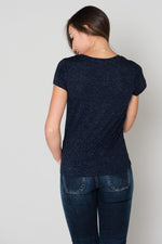  Navy blue glitter t-shirt - Image n°4