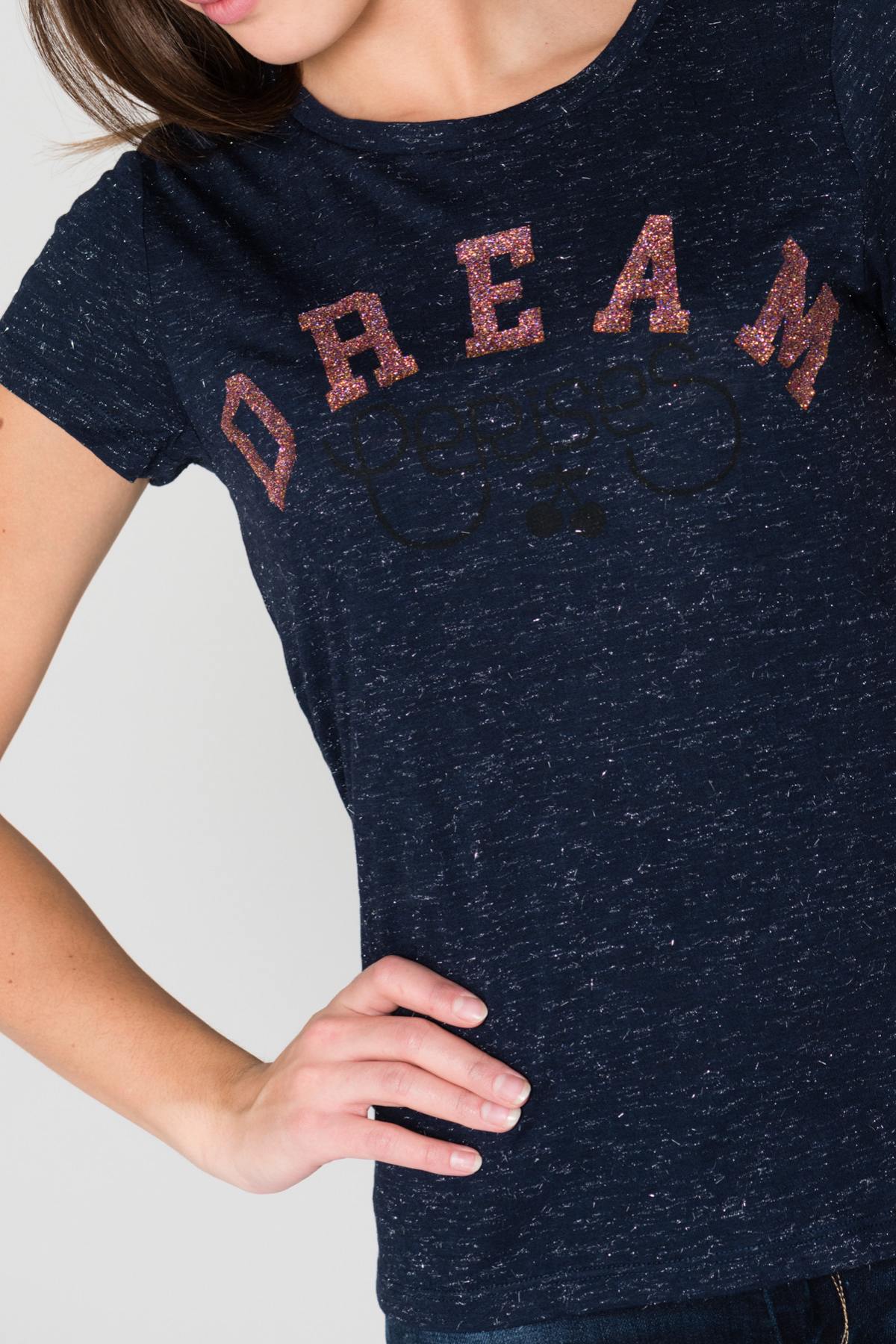 Navy blue glitter t-shirt - Image n°5