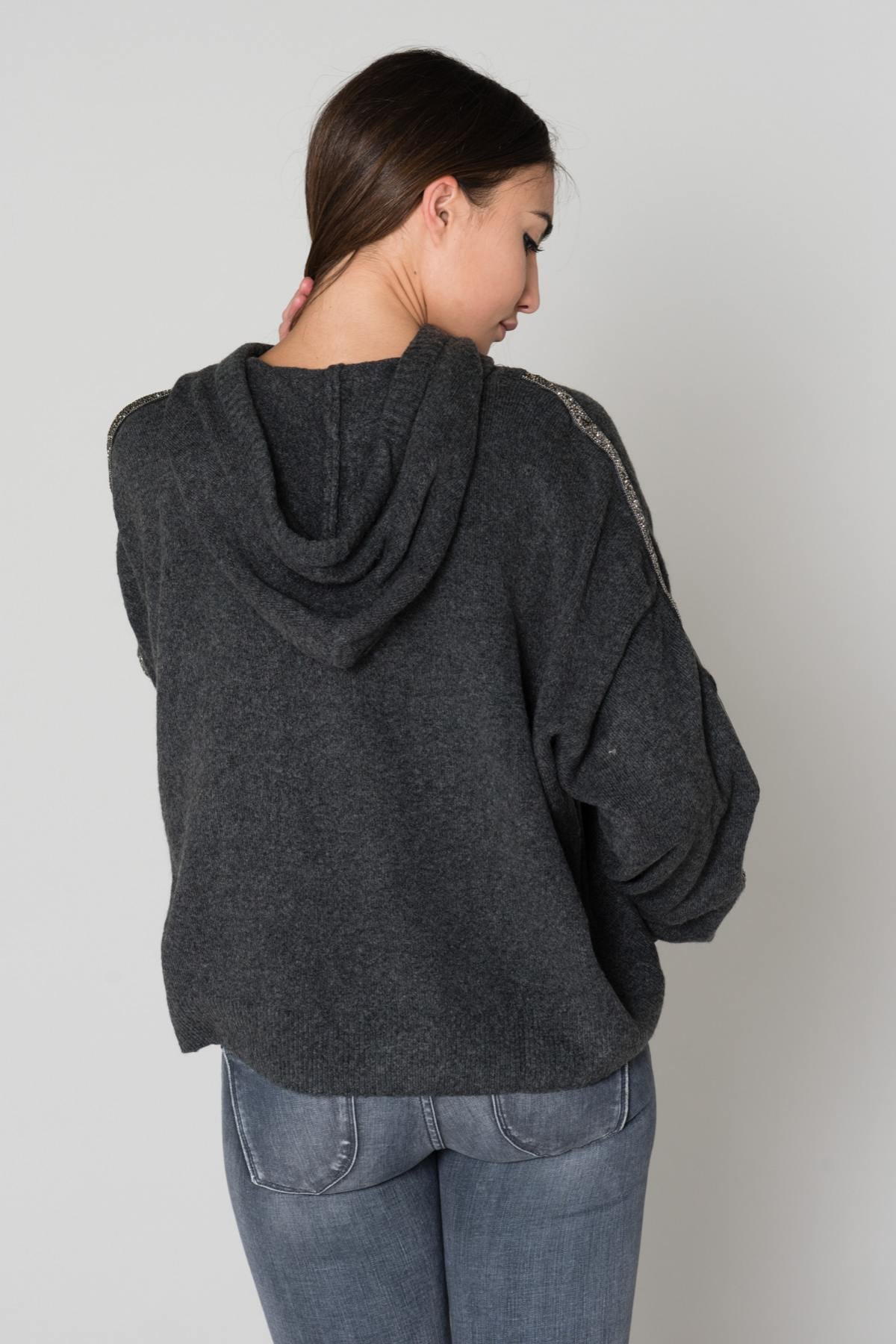  Charcoal gray acrylic sweater - Image n°3