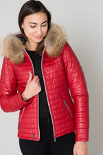 Women's colorful leather jacket - Image n°1