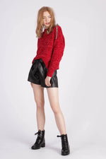 Red polyester sweater - Image n°2