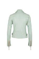 Women's light green Biker Jacket - Image n°7