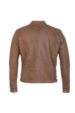Fitted biker-style leather jacket - Image n°3