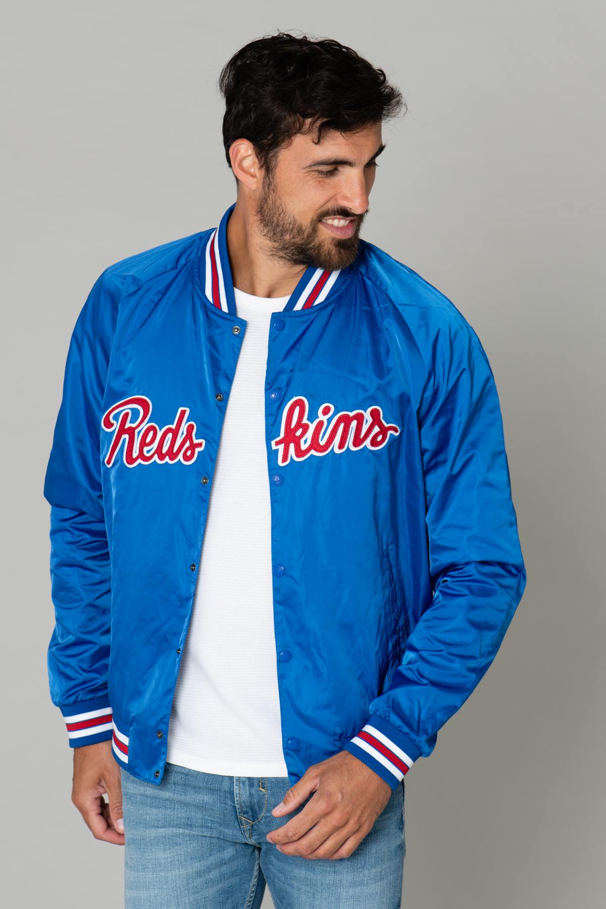 Royal blue American polyester teddy - Image n°1