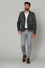 Gray velvet-look perfecto - Image n°3