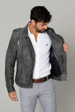 Gray velvet-look perfecto - Image n°4