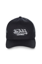 Plain black cap with mesh - Image n°3