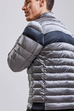 Gray nylon down jacket - Image n°3
