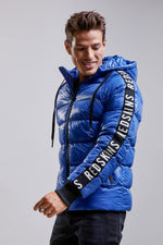 Blue sportswear down jacket - Image n°3