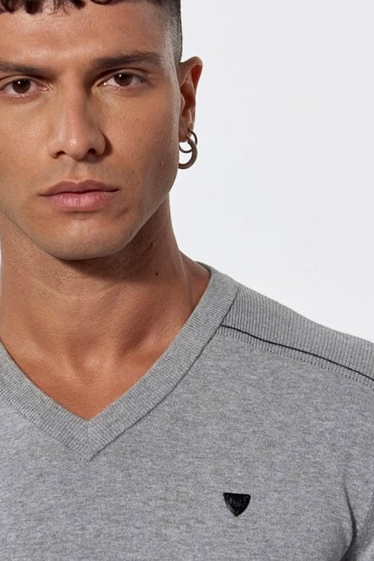Men's heather gray sweater - Image n°2