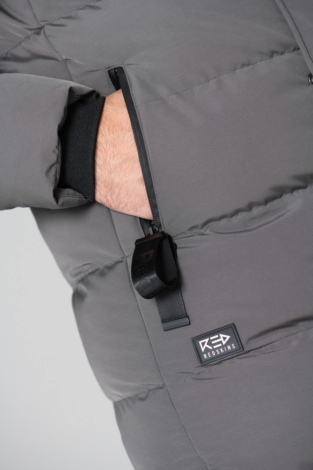 Gray winter parka - Image n°7