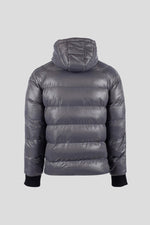 Charcoal gray sports down jacket - Image n°10