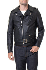 613S Slim Fit Perfecto® by Schott-black steerhide, slim, iconic. - Image n°4