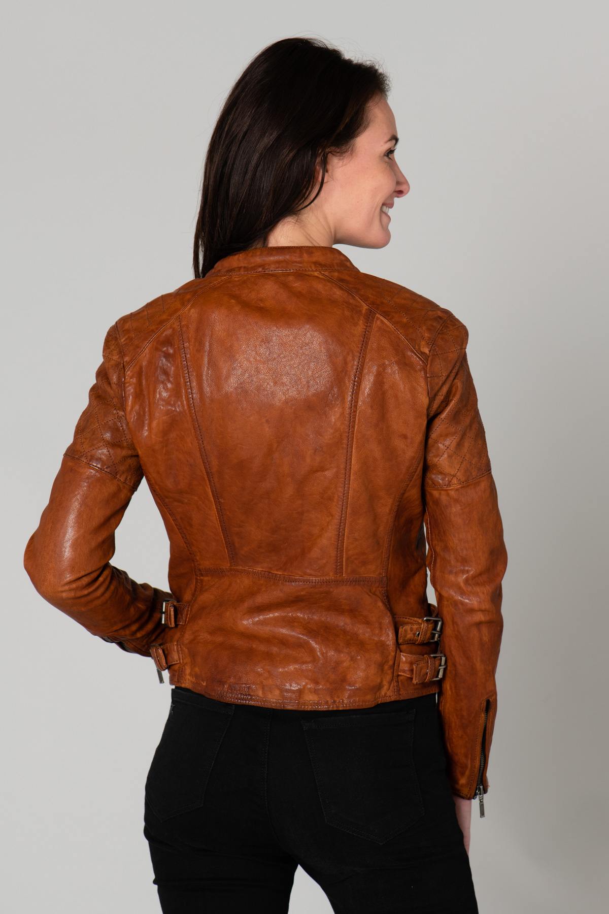 Vintage-style leather jacket - Image n°5