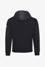 Zipped, bi-material hooded jacket - Image n°2