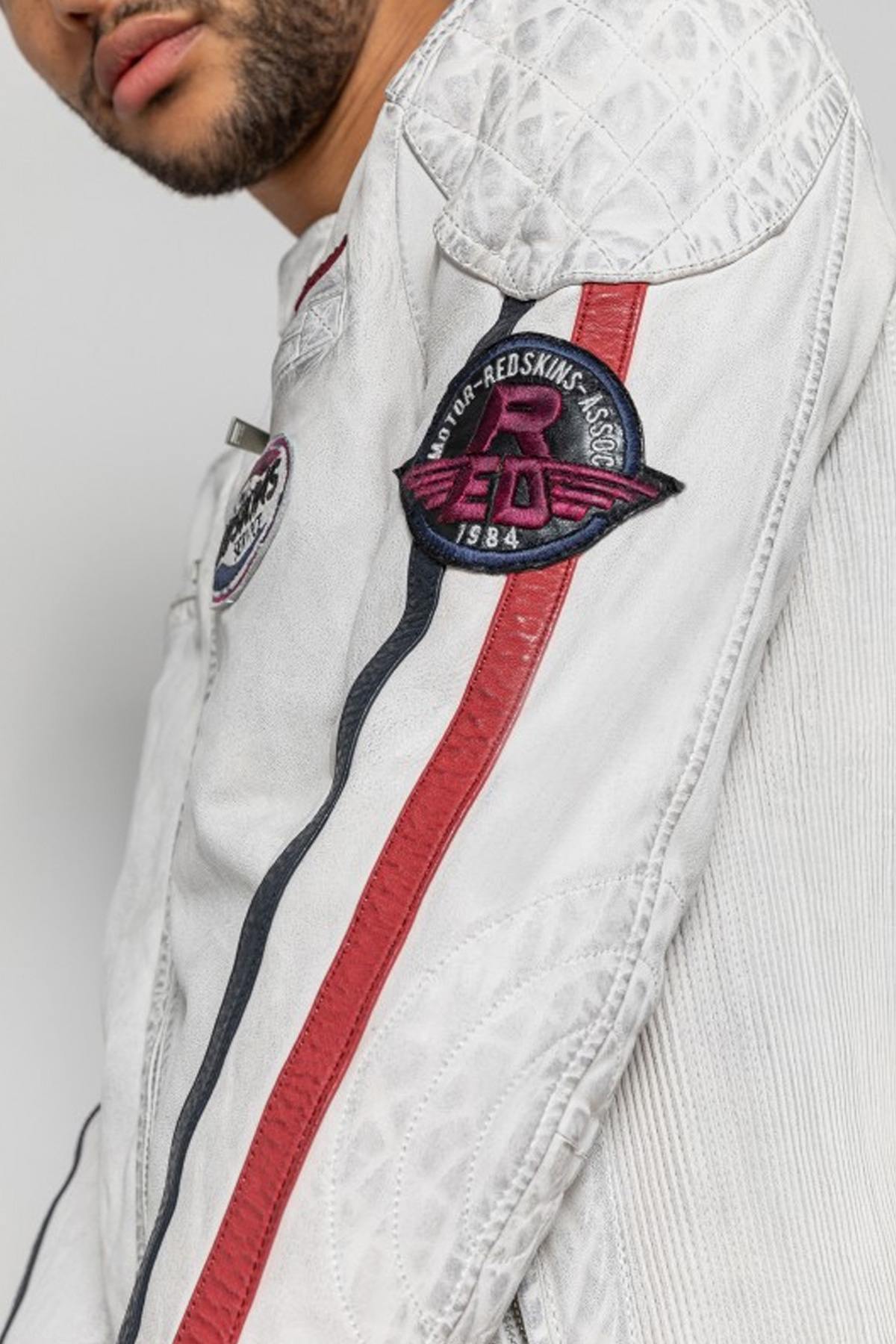 White leather racing jacket - Image n°6