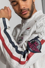White leather racing jacket - Image n°1