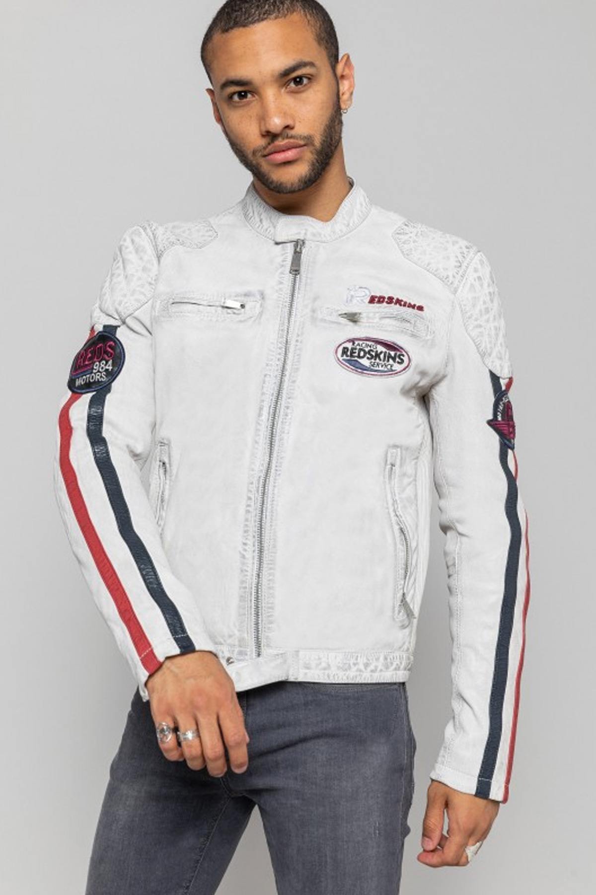 White leather racing jacket - Image n°2
