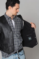 Genuine leather biker vest - Image n°11