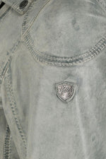 Comfort fit Biker Jacket gray blue - Image n°10