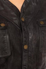 Distressed leather jumpsuit - Image n°13