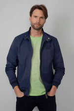 Navy blue nylon bomber jacket - Image n°6
