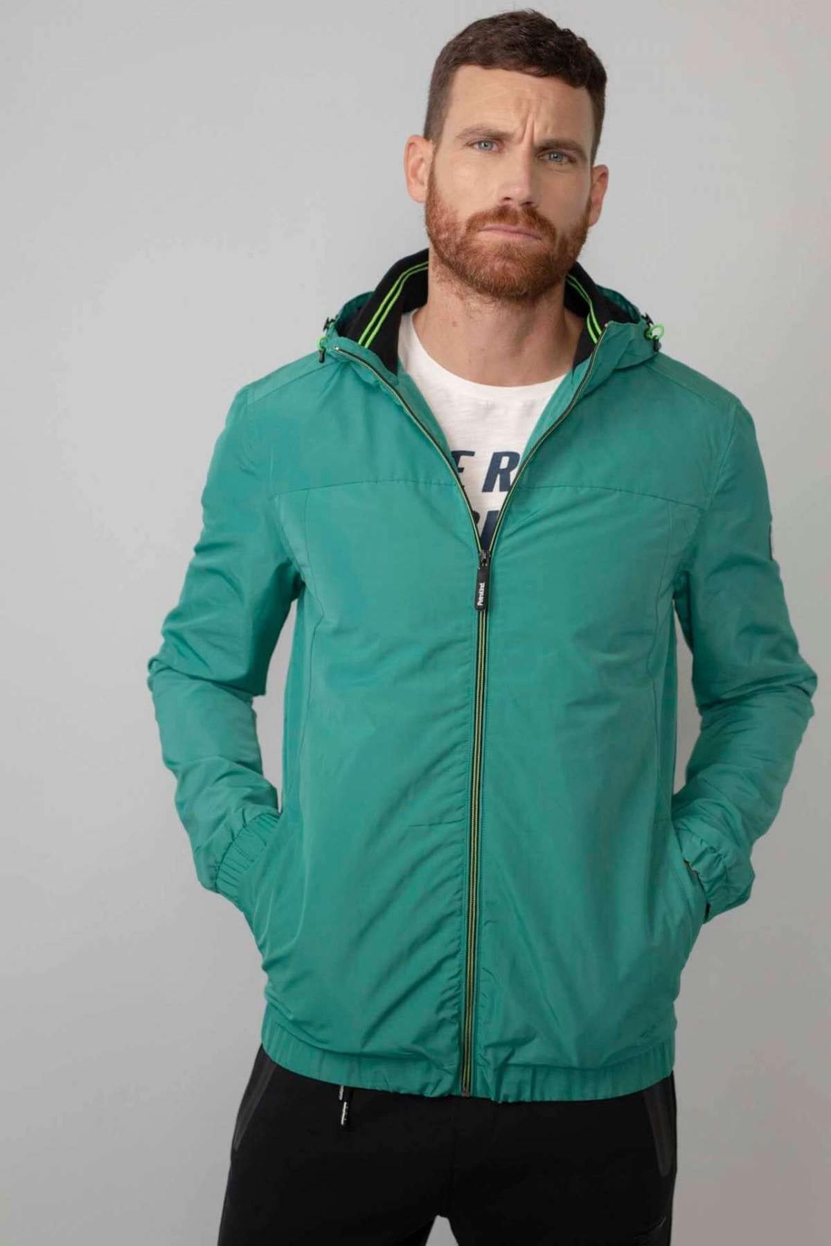 Light green windbreaker jacket in recycled polyester - Image n°7