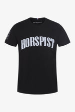 Black T-shirt with embossed logo on the chest - Image n°5