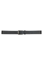 Black smooth leather belt - Image n°1