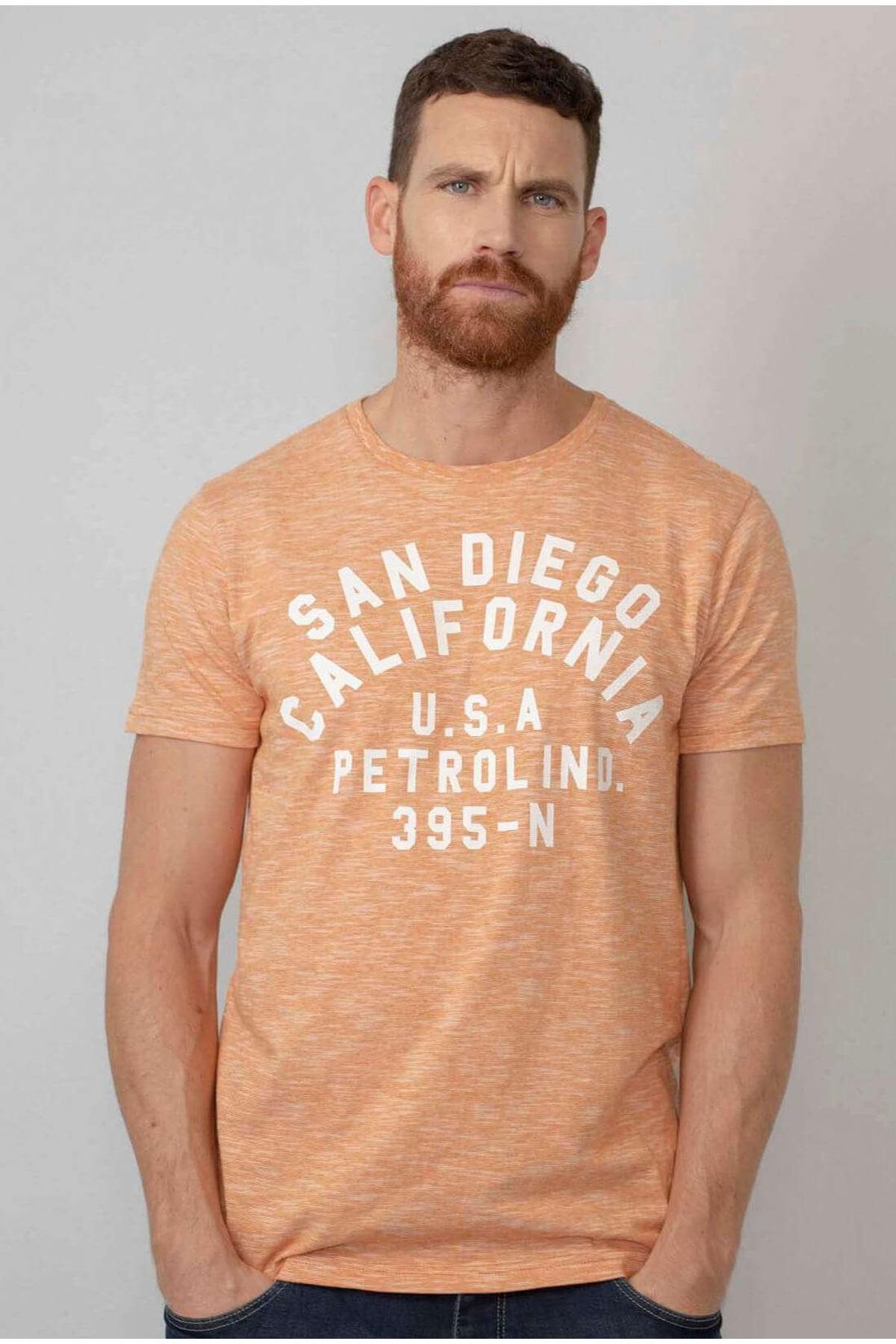 Heather orange t-shirt - Image n°1