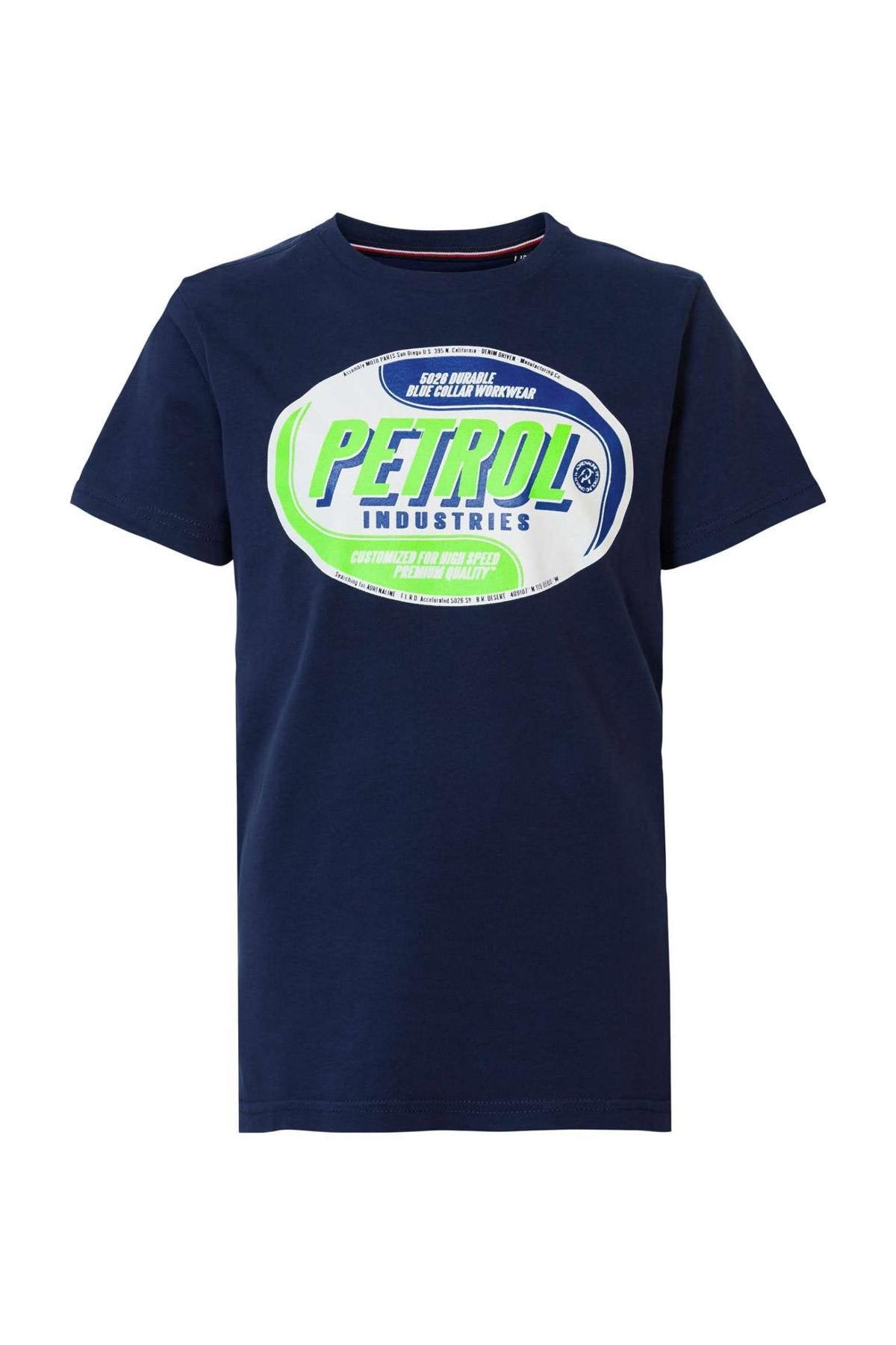 Dark blue t-shirt with logo - Image n°1