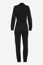 Women's black army jumpsuit - Image n°9