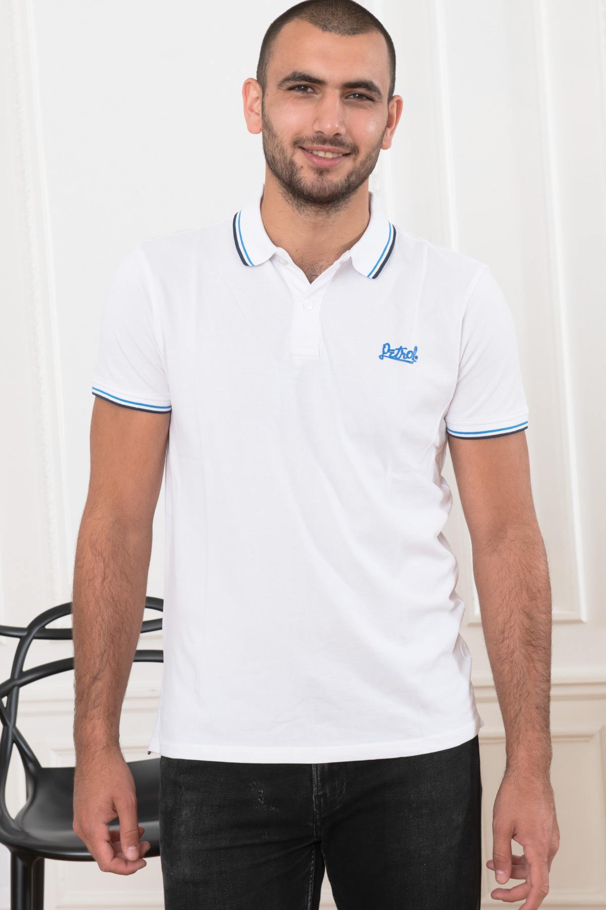 Men's white polo shirt - Image n°1