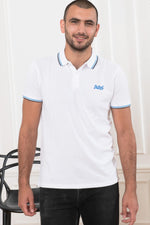 Men's white polo shirt - Image n°1