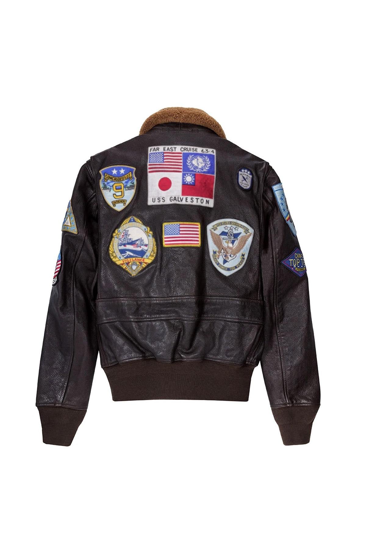 *Top Gun* G-1 jacket: goatskin leather, shearling collar, 17 patches. - Image n°4