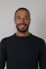 Navy blue round neck sweater - Image n°5