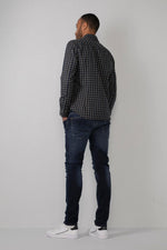 Black all-over checked shirt - Image n°4