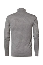 Men's gray turtleneck sweater - Image n°2