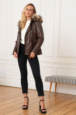Lambskin and raccoon fur coat - Image n°2