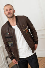 Italian military bomber in genuine leather - Image n°3