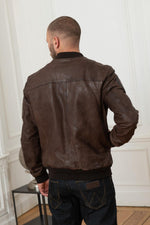 Italian military bomber in genuine leather - Image n°5