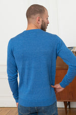 Light blue round neck sweater - Image n°4