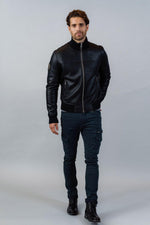 Ultra-soft black bomber in merino lambskin, French Air Force-inspired. - Image n°3