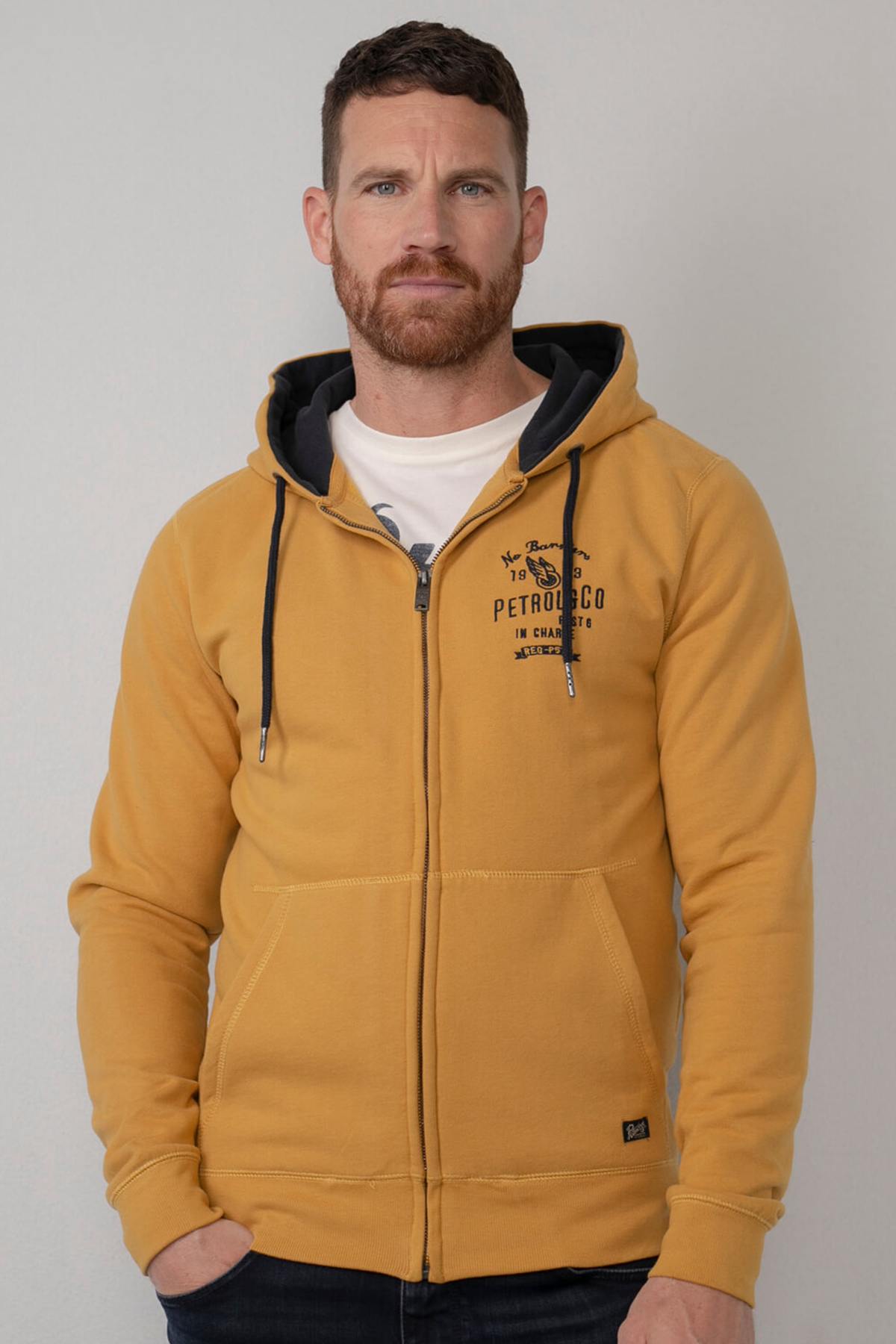 Yellow zipped hoodie - Image n°1