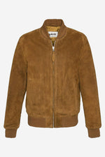 Schott's LC3017 bomber in rust goatskin suede-soft and timeless. - Image n°4