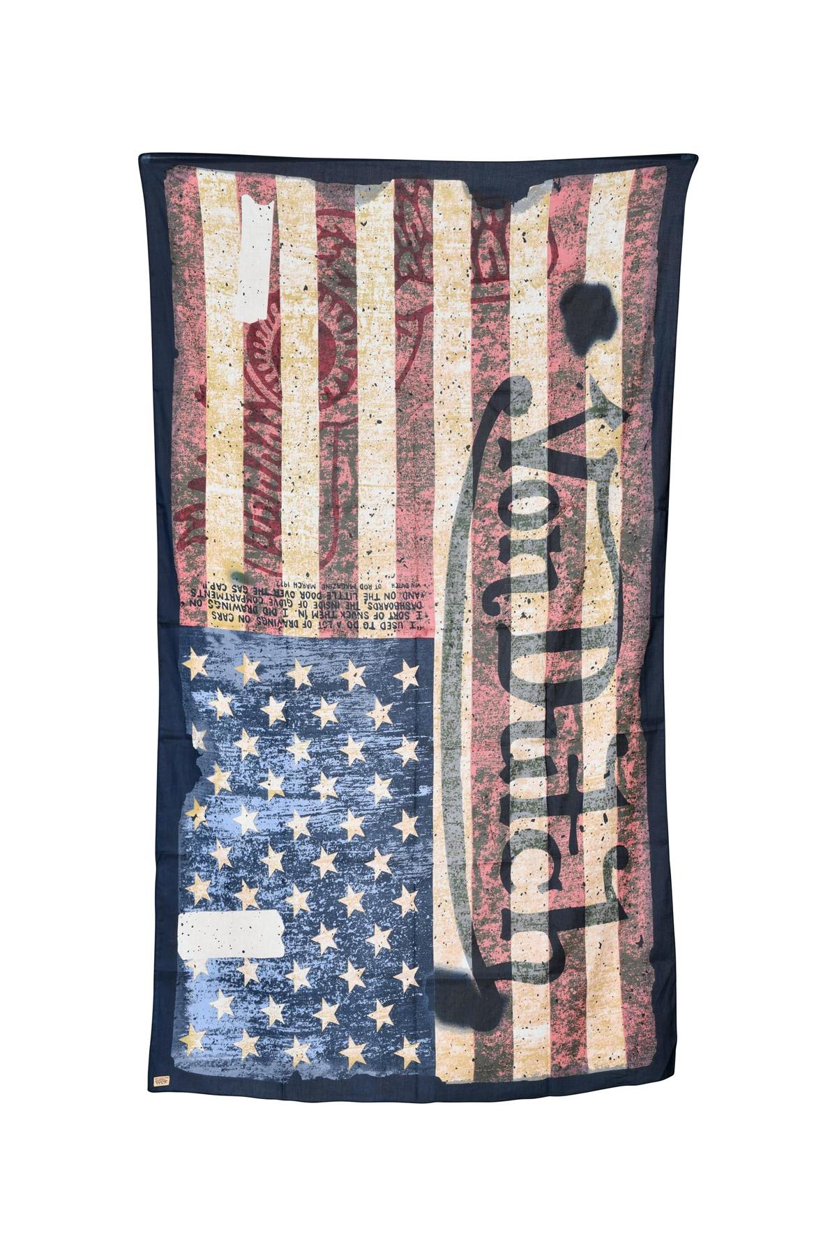 Vintage American flag scarf - Image n°2