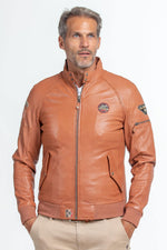 Soft sheep leather jacket with racing details-inspired by McQueen. - Image n°3