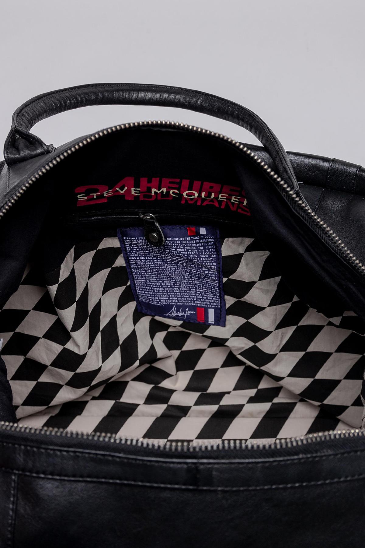 McQueen Edition Black Vintage Leather Travel Bag - Image n°2