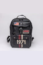 Vintage McQueen Edition Black Leather Backpack - Image n°1